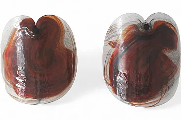 Pair of glass sconces by Per Lutken for Holmegaard, 1970s