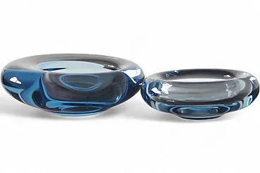 Pair of glass bowls by Per Lütken for Holmegaard, 1950s