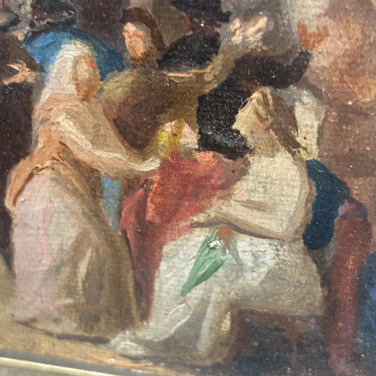 Carlo Ademollo. Antique Oil on canvas 1870 Risorgimento “The victory 8