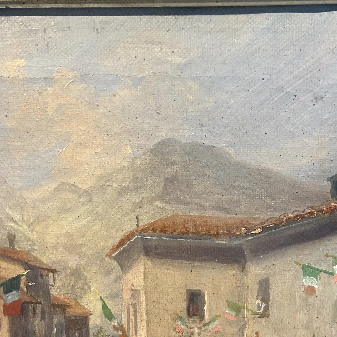 Carlo Ademollo. Antique Oil on canvas 1870 Risorgimento “The victory 11