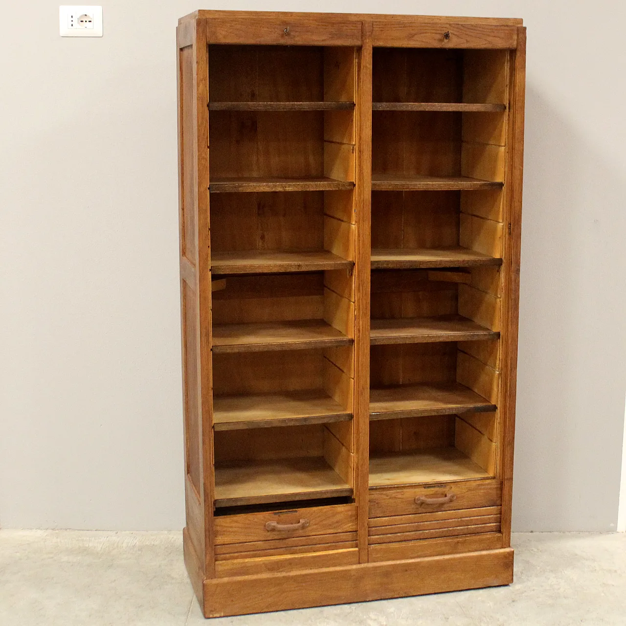Oak filing cabinet, shutter, filing cabinet, early 20th century 5