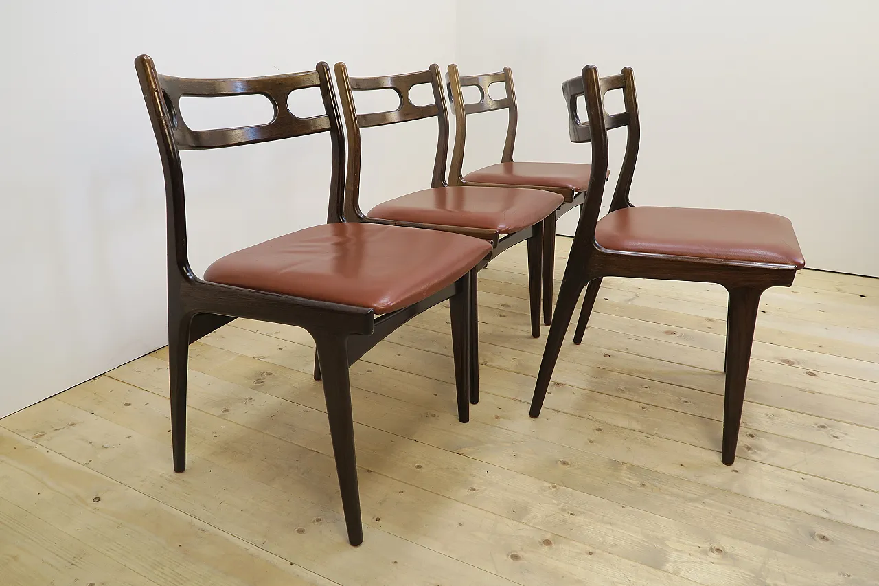 4 Model 138 chairs by Johannes Andersen for Uldum Møbelfabrik, 1960s 3