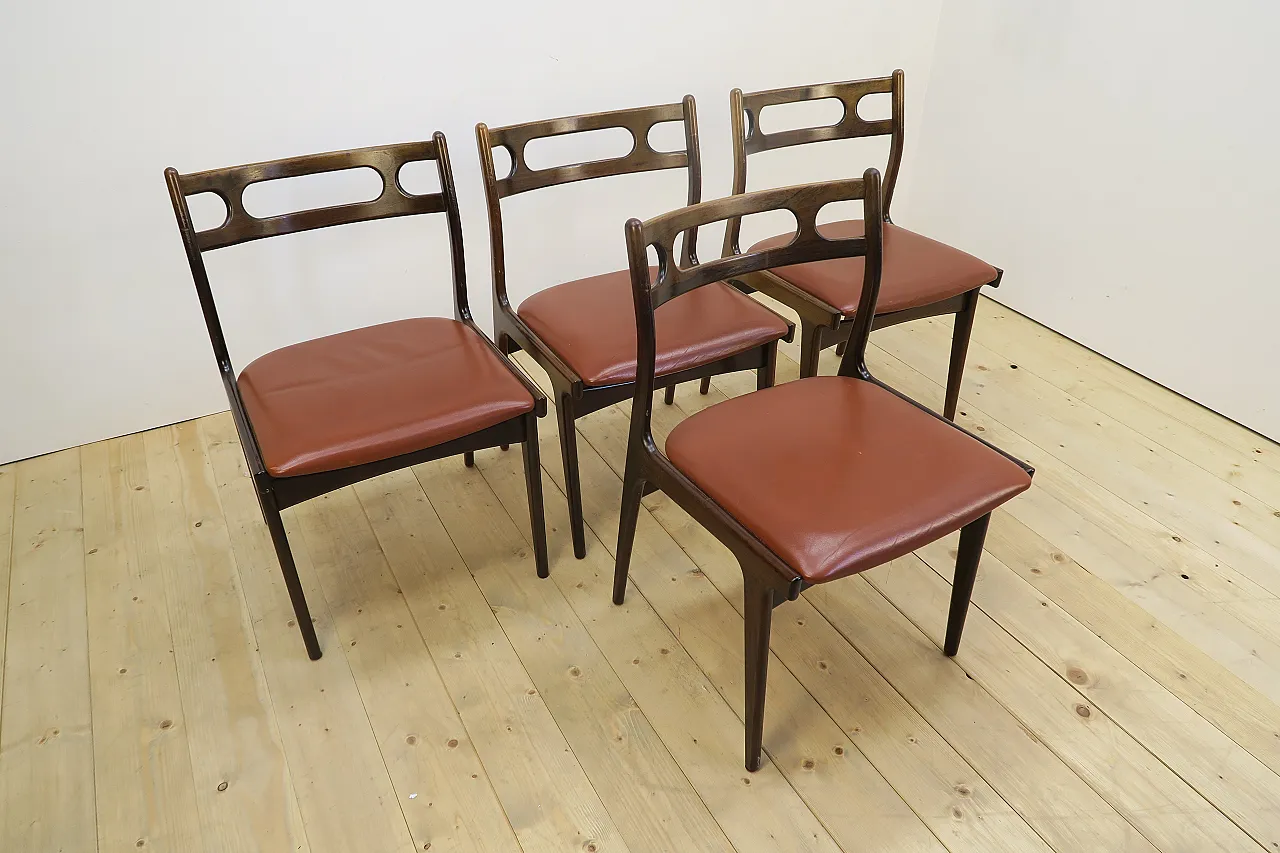 4 Model 138 chairs by Johannes Andersen for Uldum Møbelfabrik, 1960s 4