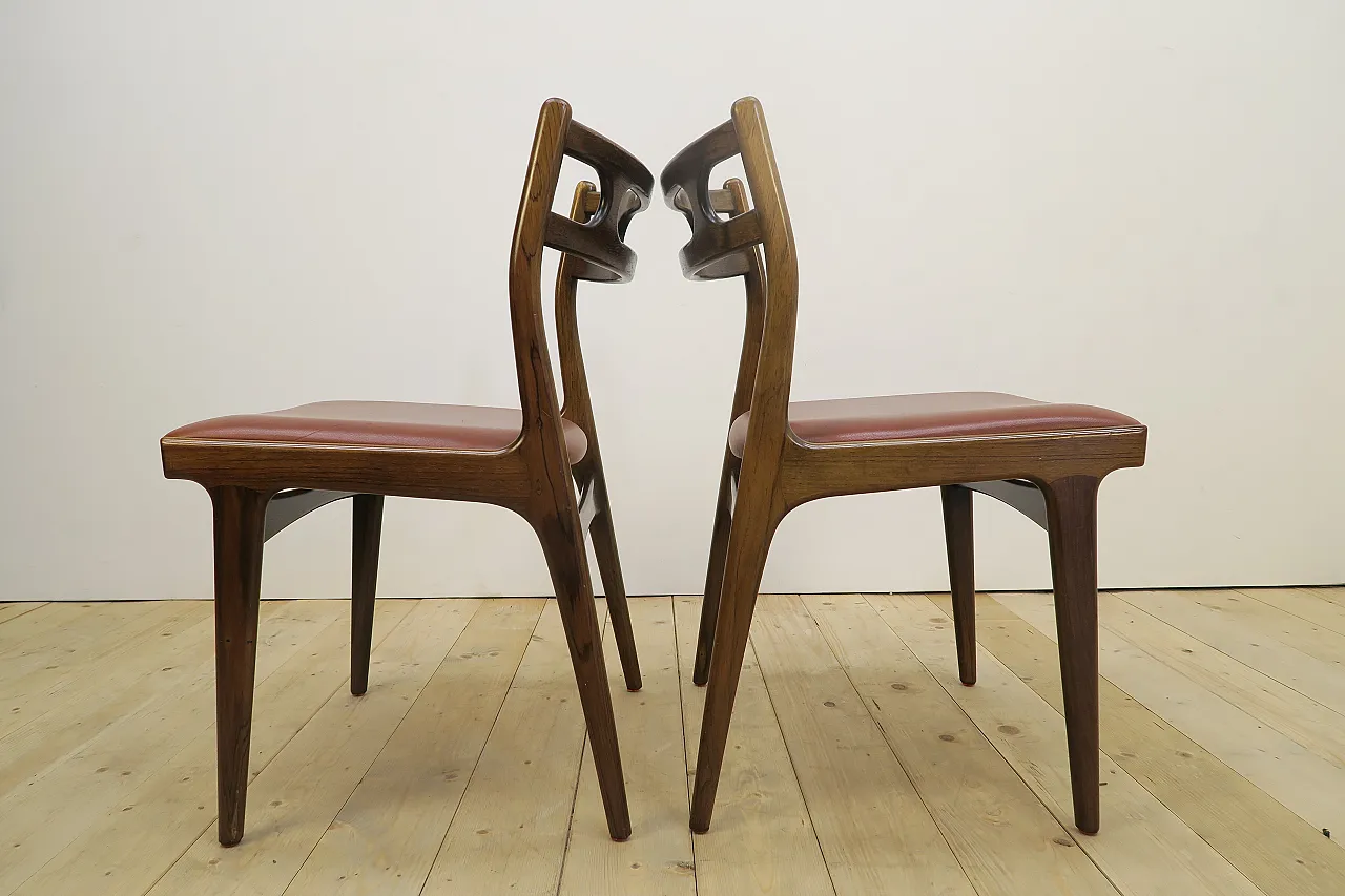 4 Model 138 chairs by Johannes Andersen for Uldum Møbelfabrik, 1960s 7