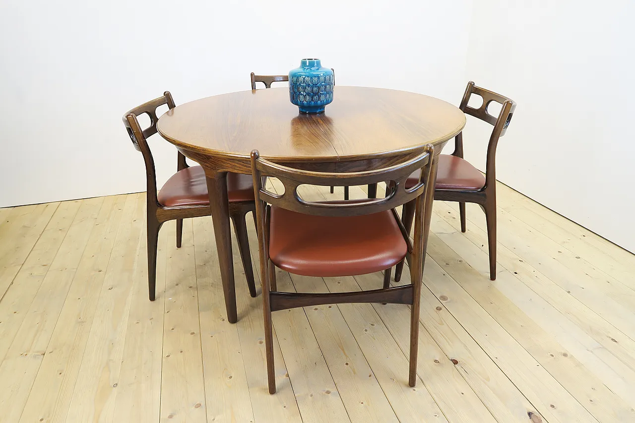 4 Model 138 chairs by Johannes Andersen for Uldum Møbelfabrik, 1960s 8