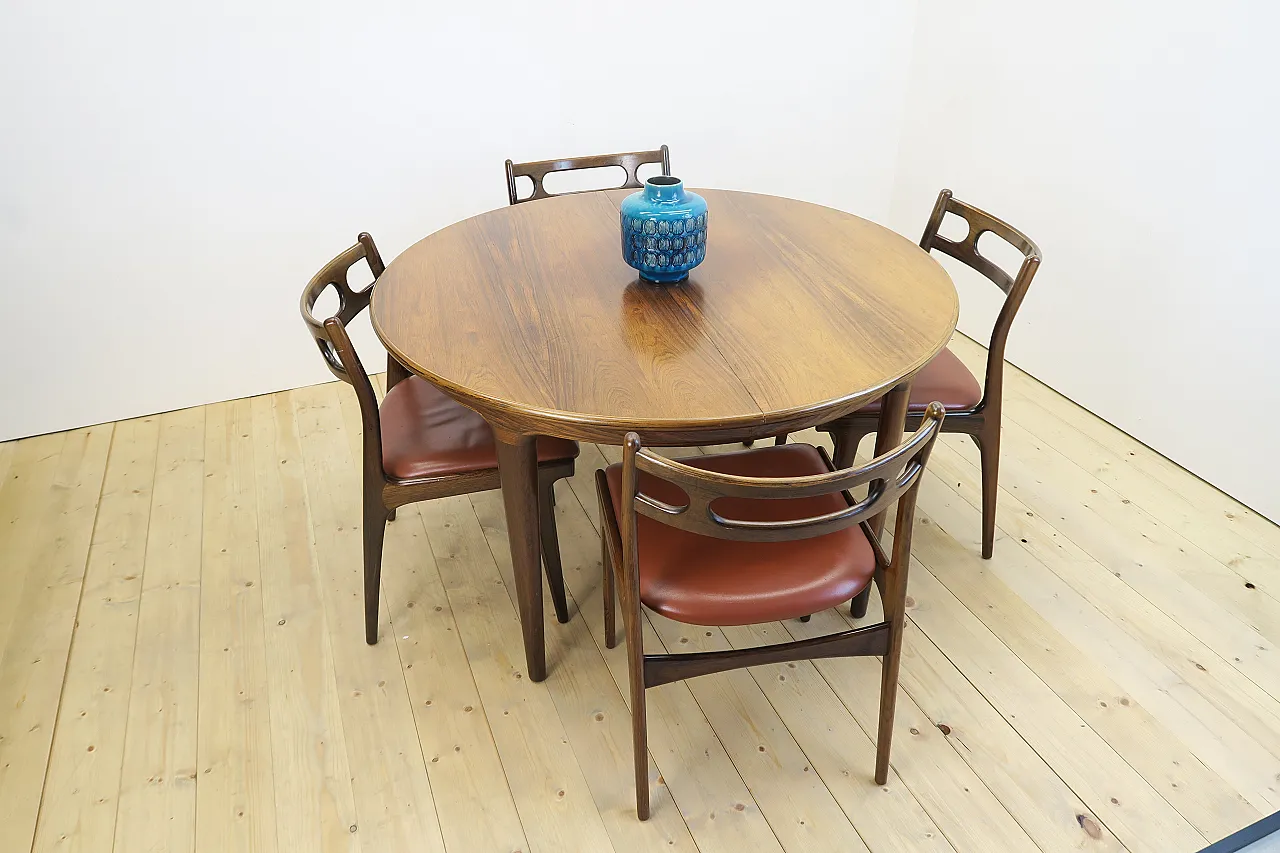 4 Model 138 chairs by Johannes Andersen for Uldum Møbelfabrik, 1960s 9