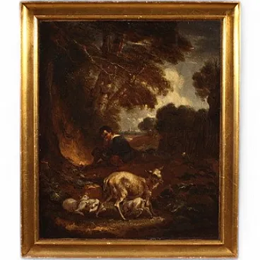 18th century English painting, pastoral landscape