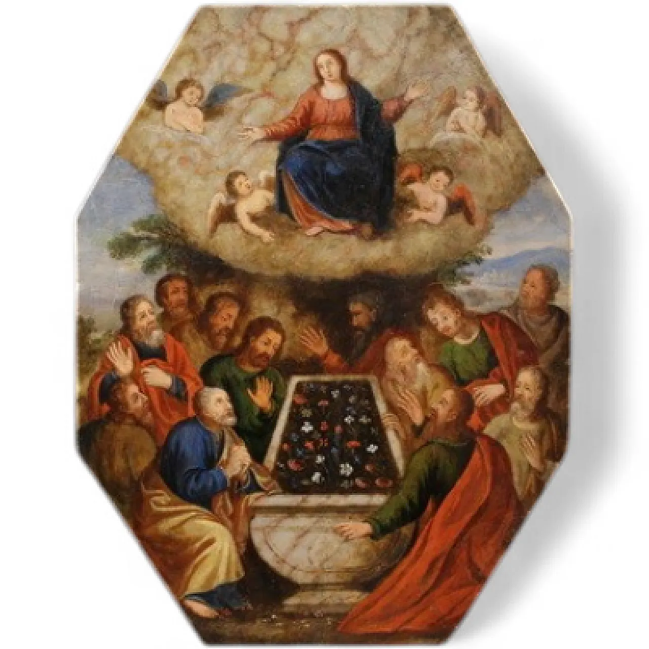 Dipinto ad olio su marmo, '500 15
