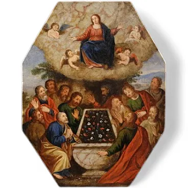 Dipinto ad olio su marmo, '500