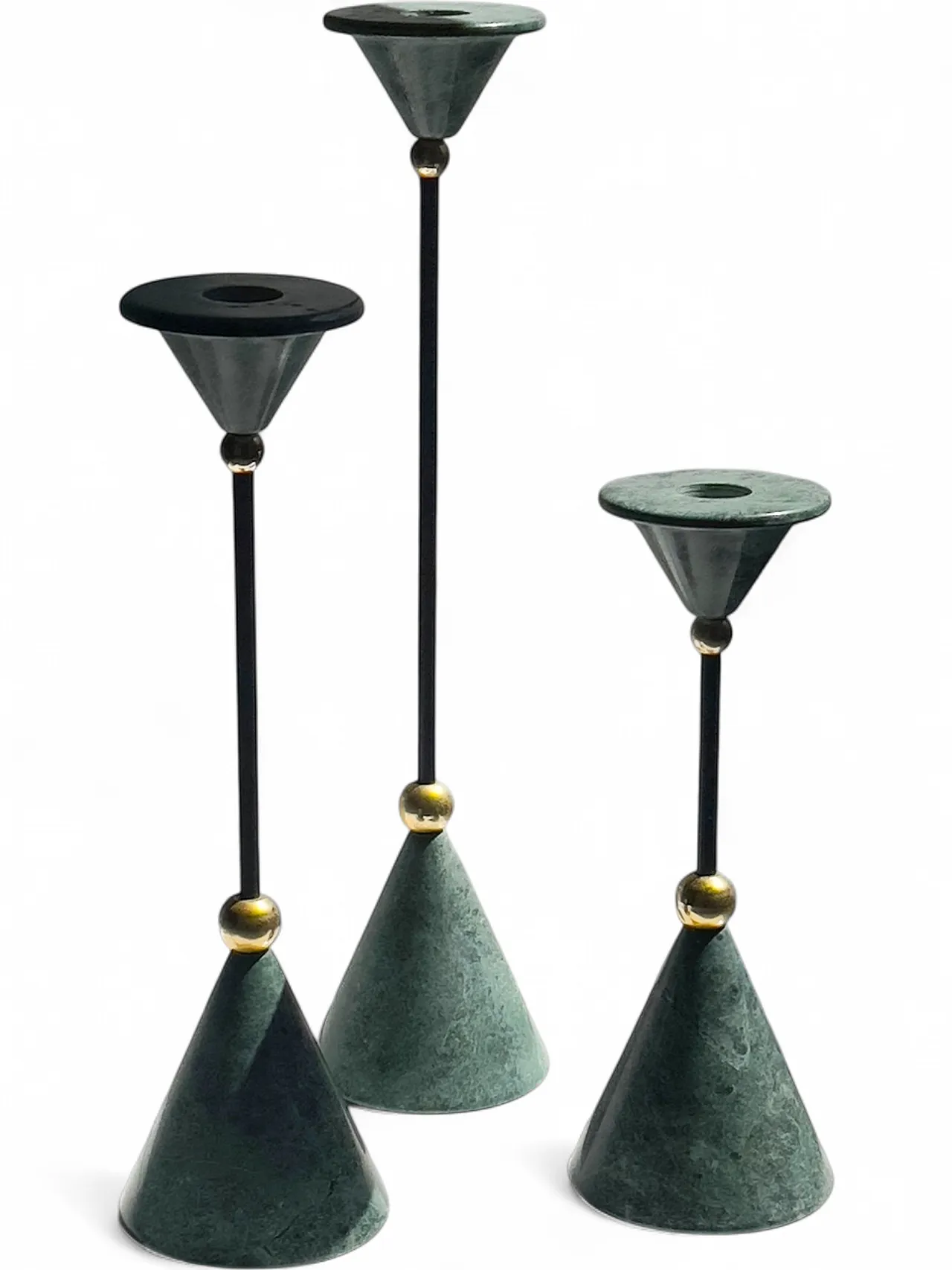 Set of 3 postmodern candlesticks attributed to Christian de Beaumont 6