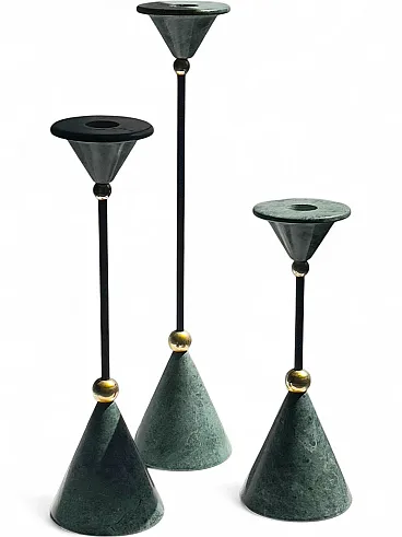 Set di 3 candelabri postmoderni attribuiti a Christian de Beaumont