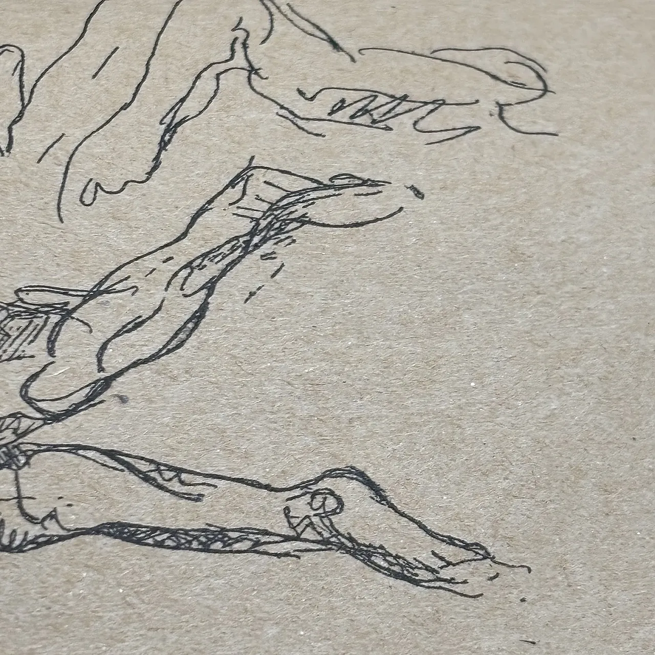Disegno a china su carta “figure distese “ 1934 Lorenzo Viani 8