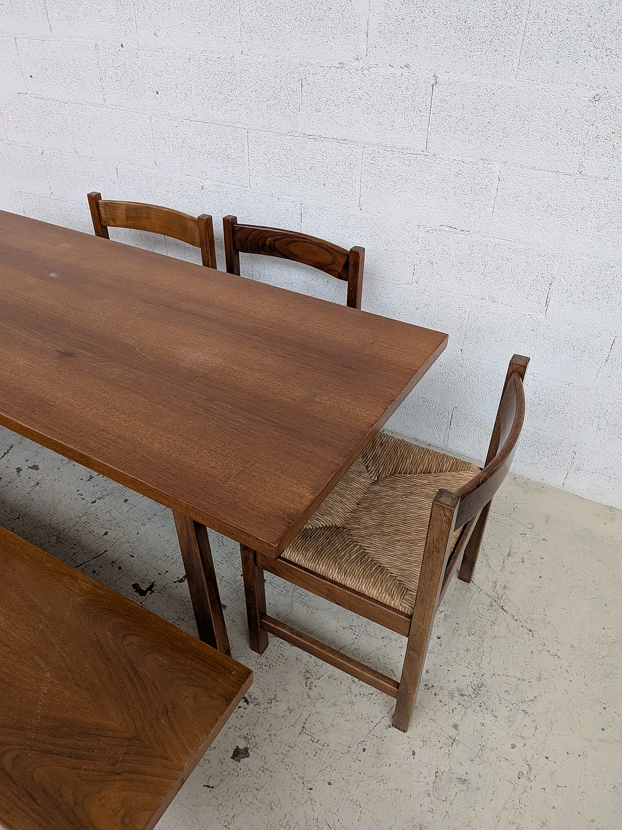 Torbecchia walnut dining set by Giovanni Michelucci for Poltronova 196 5