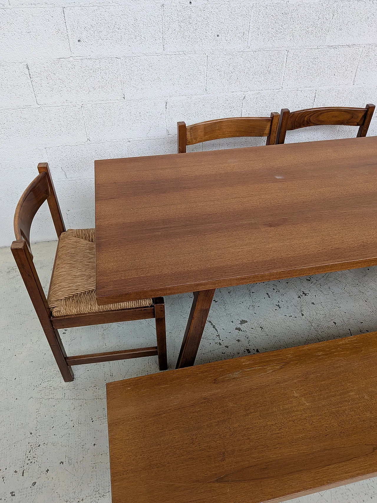Torbecchia walnut dining set by Giovanni Michelucci for Poltronova 196 6