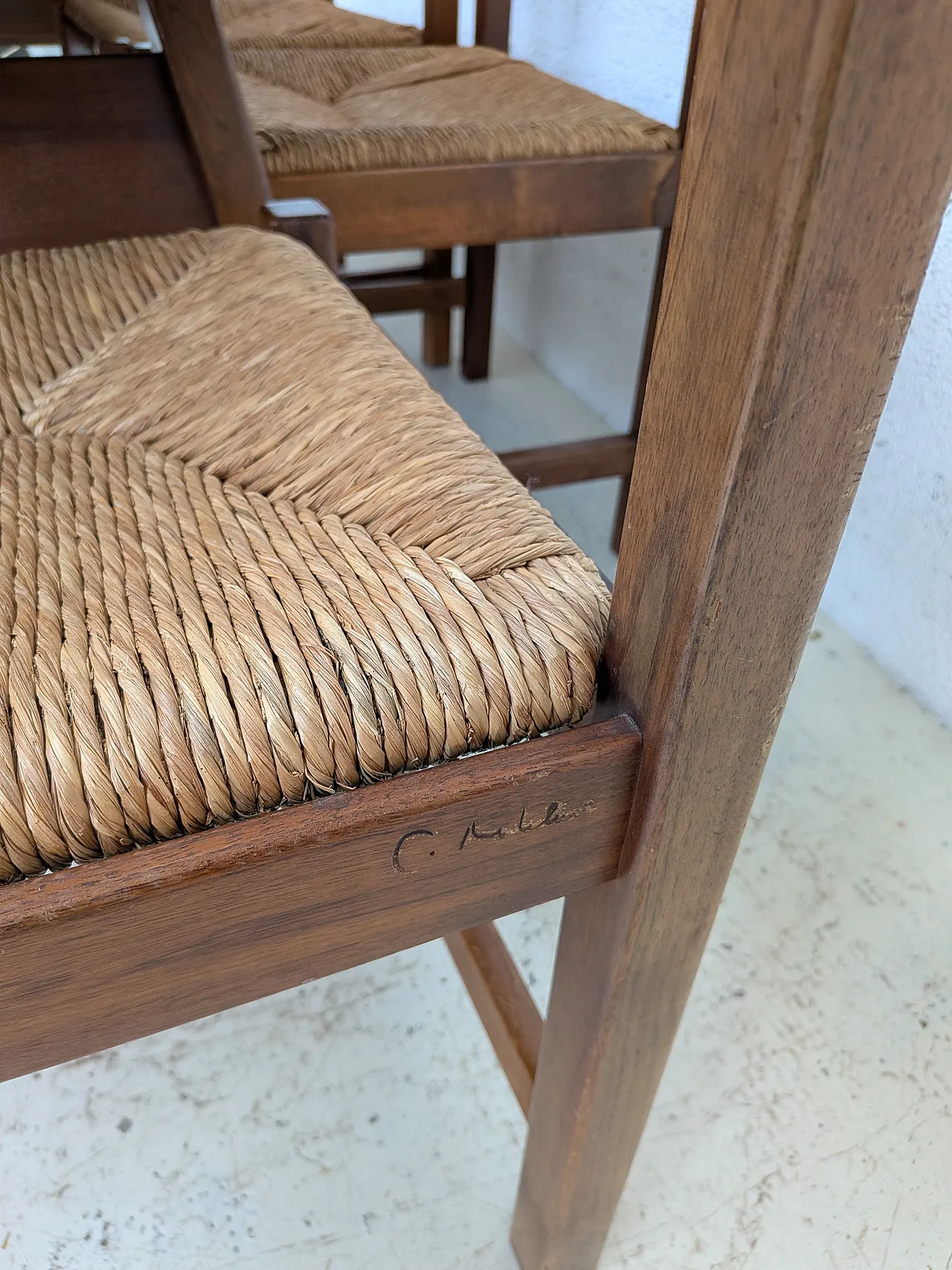 Torbecchia walnut dining set by Giovanni Michelucci for Poltronova 196 9