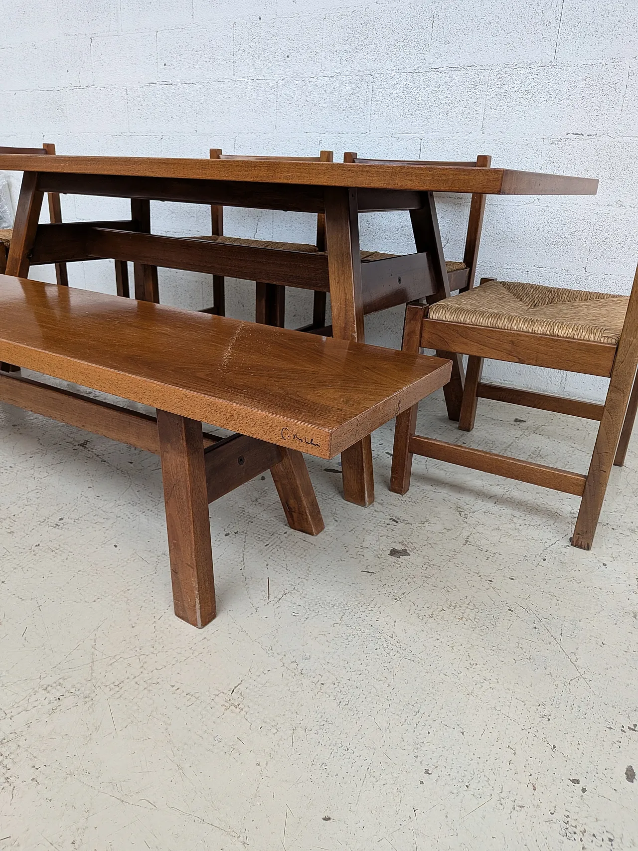 Torbecchia walnut dining set by Giovanni Michelucci for Poltronova 196 10