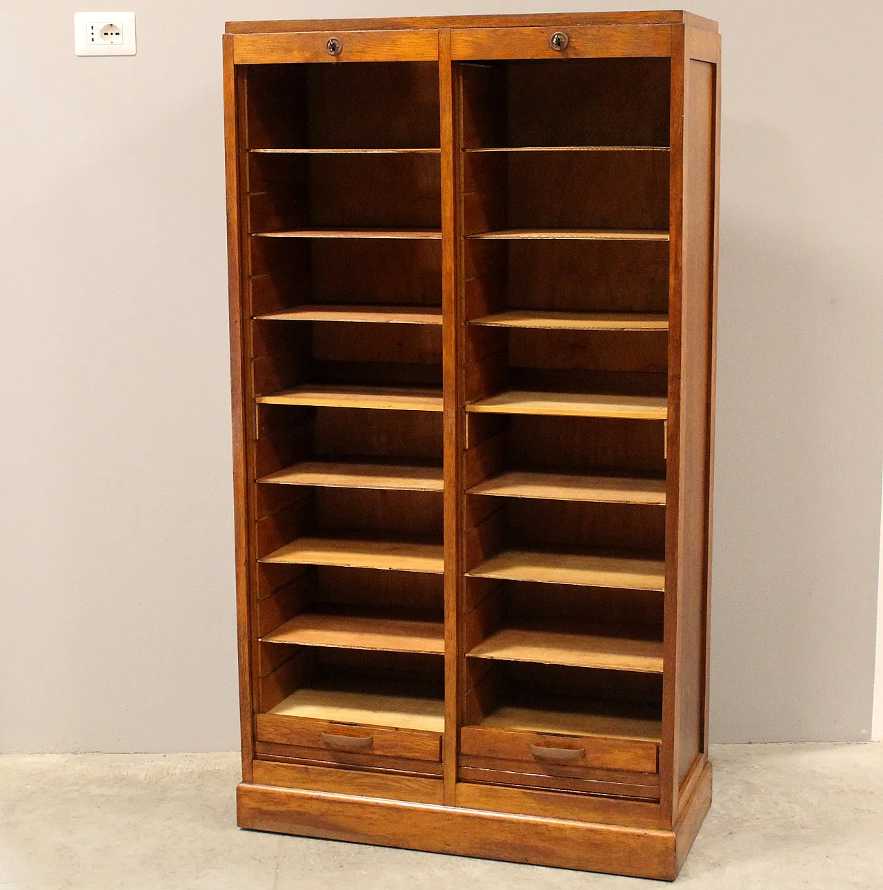 Oak filing cabinet, shutter, filing cabinet, early 20th century 6