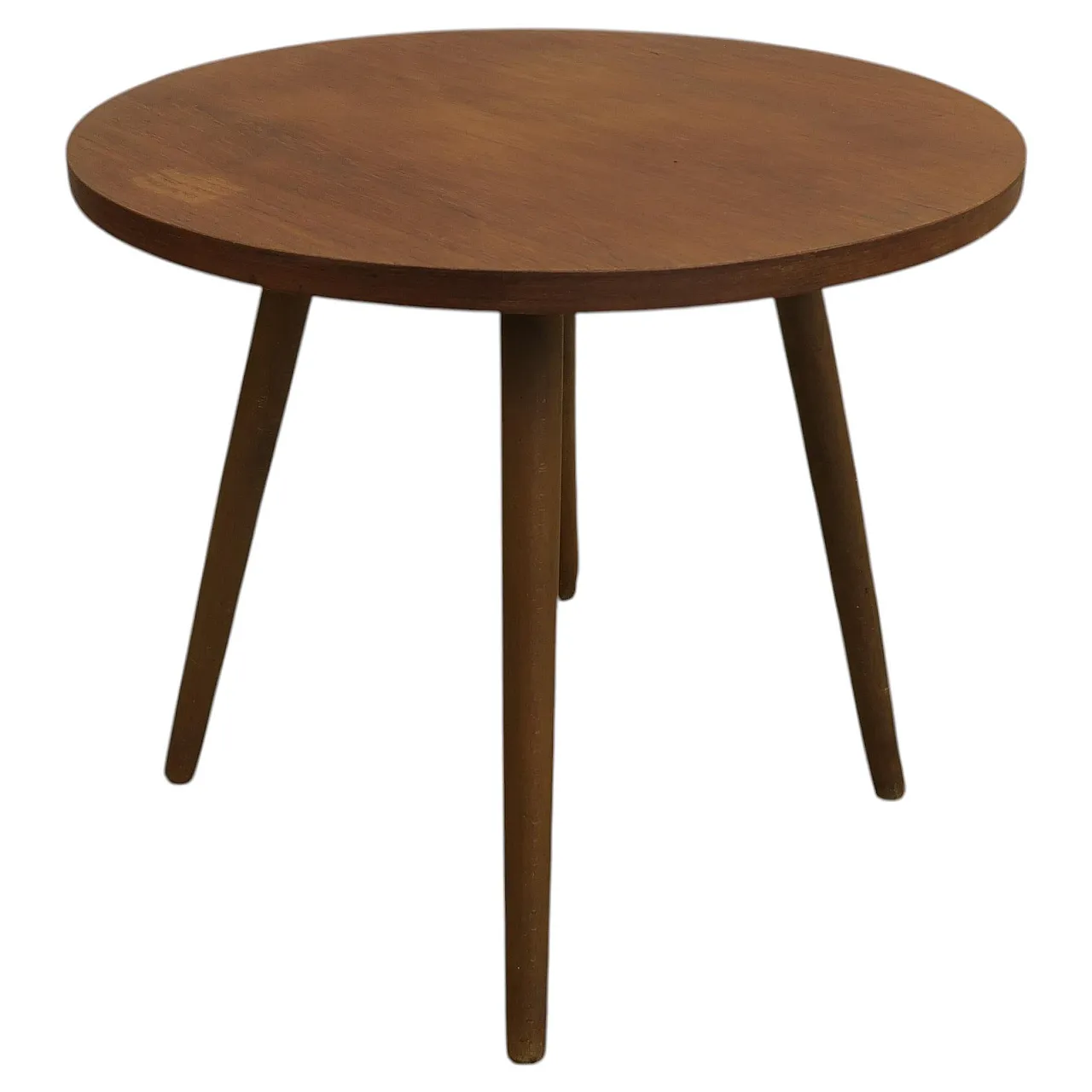 Round teak coffee table, 1960s 1