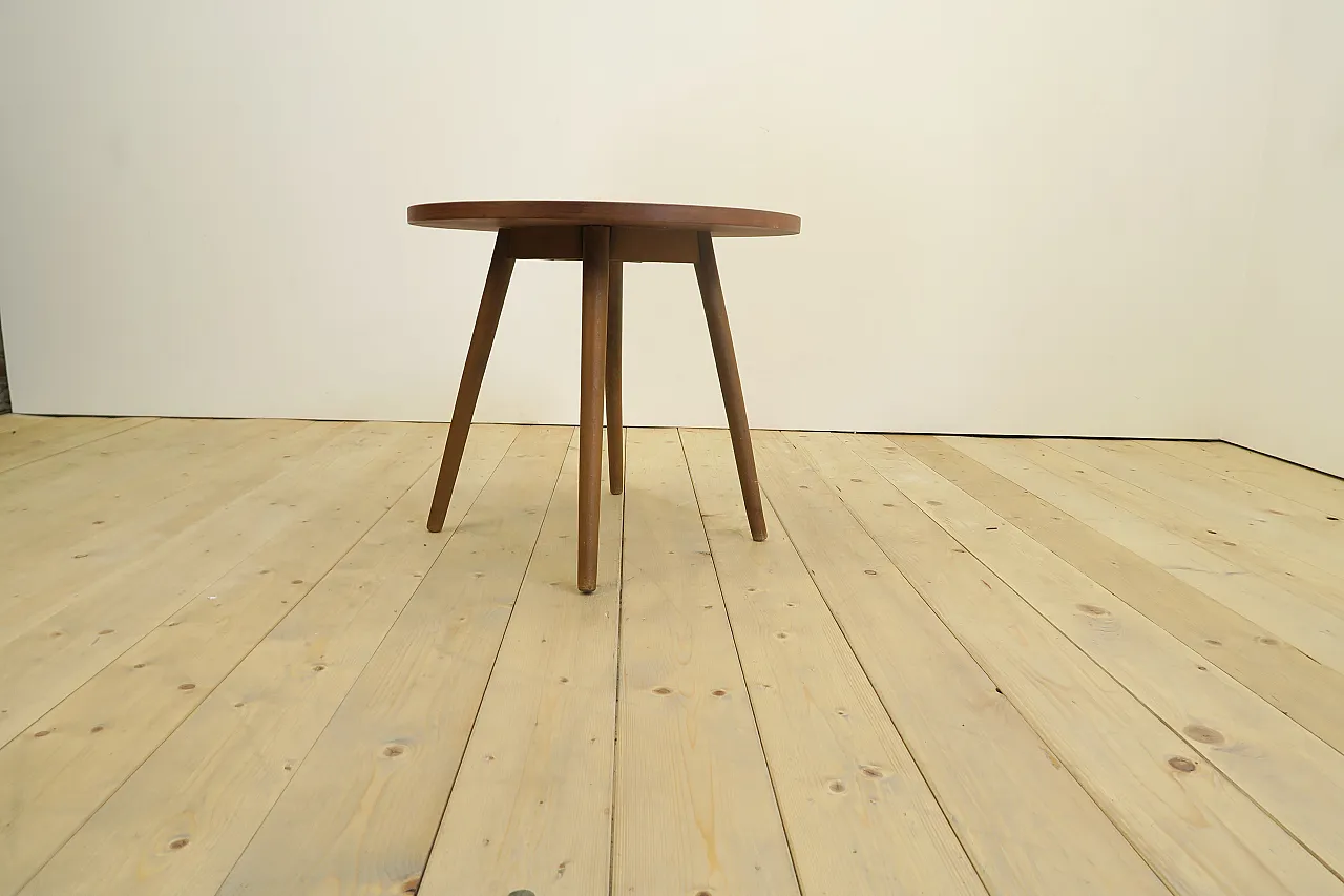 Round teak coffee table, 1960s 3