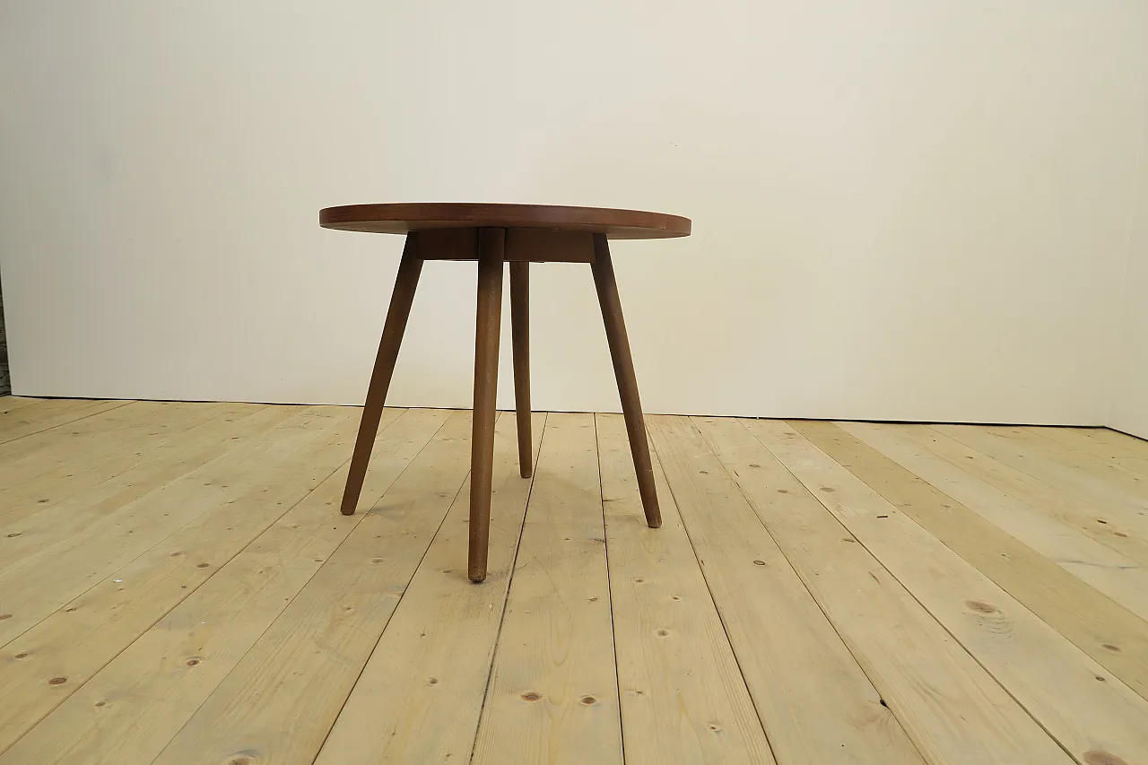 Round teak coffee table, 1960s 4