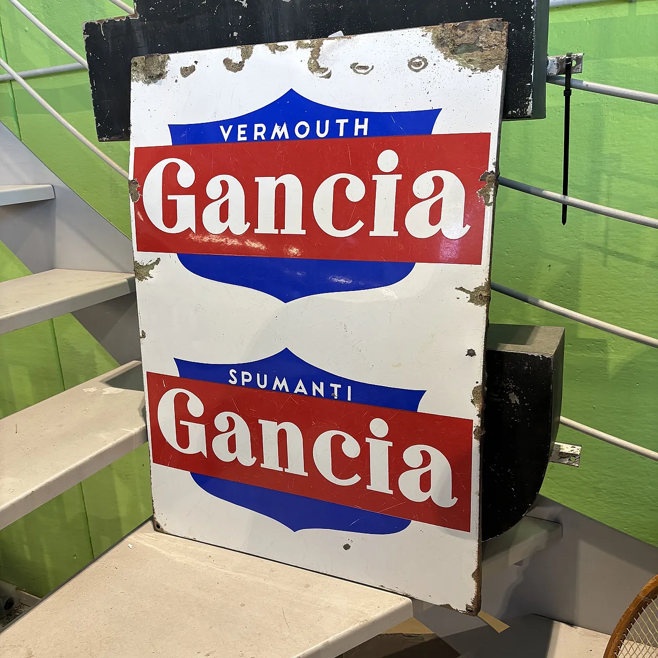 Iron advertising sign Gancia sparkling wines and Vermout, 1950s 1