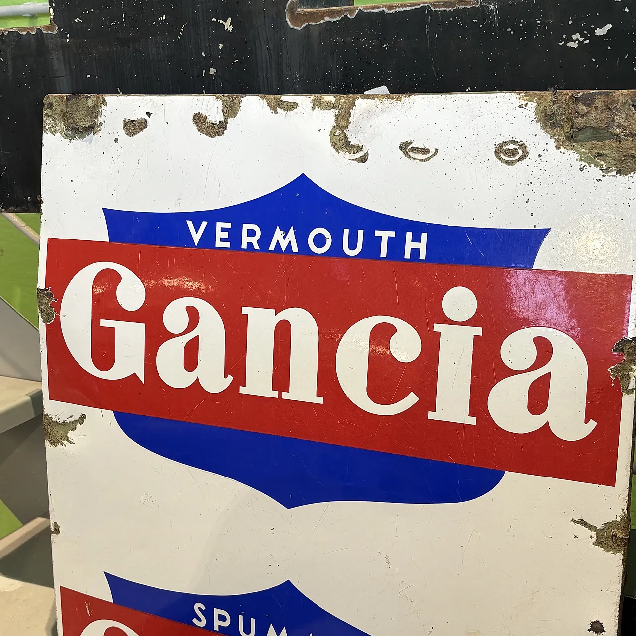 Iron advertising sign Gancia sparkling wines and Vermout, 1950s 2
