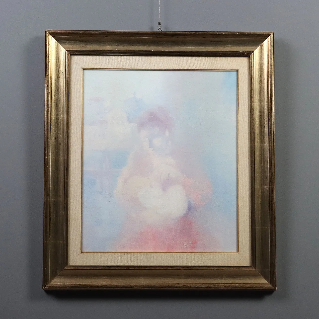 Painting by Piero Barbieri, oil on canvas, 1970s 1