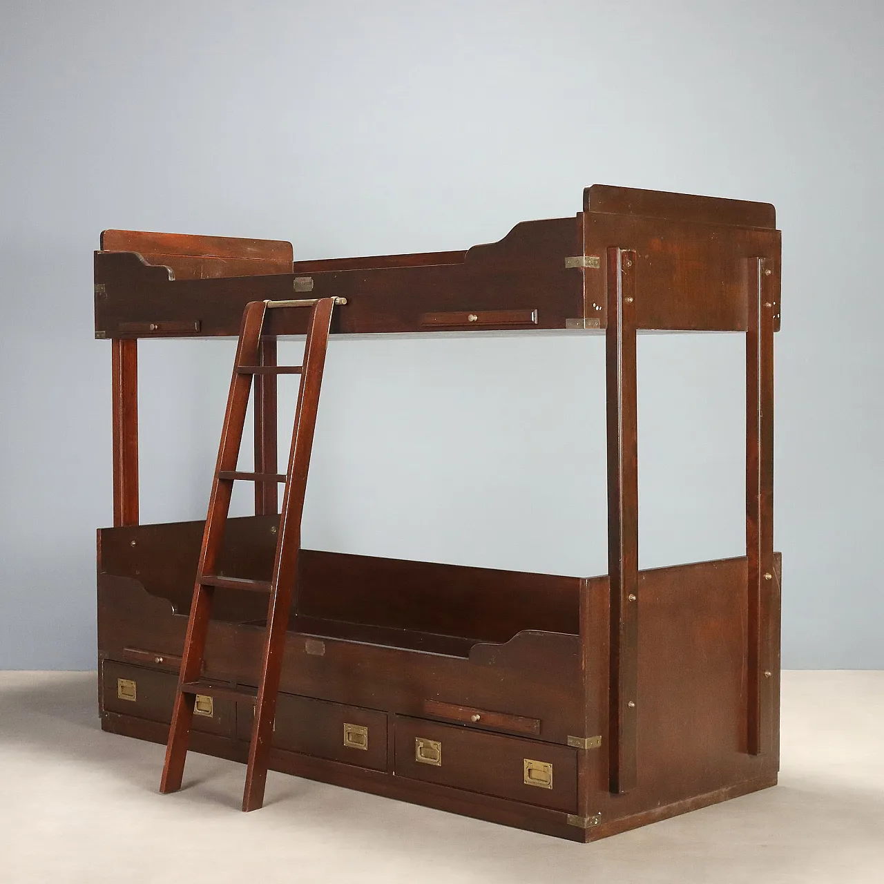 Letto a castello in mogano stile Marina, '800 1