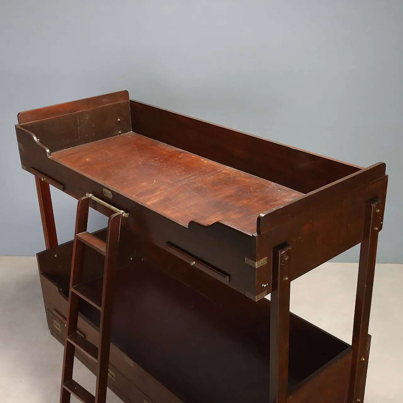 Letto a castello in mogano stile Marina, '800 9