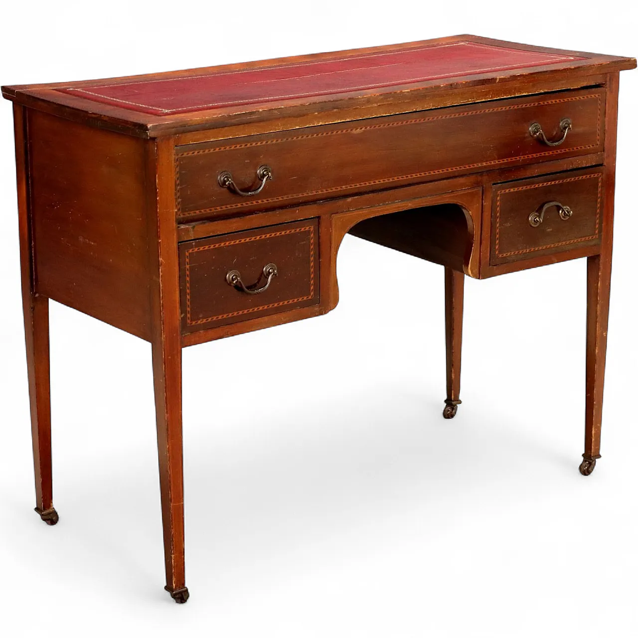 English writing desk with maple details, early 20th century 11