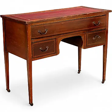 English writing desk with maple details, early 20th century