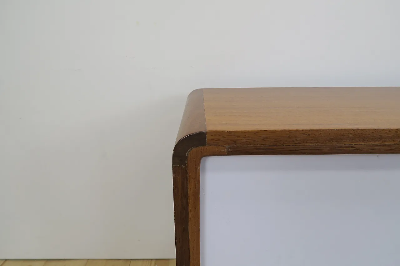 Teak sideboard with sliding doors, 1960s 7