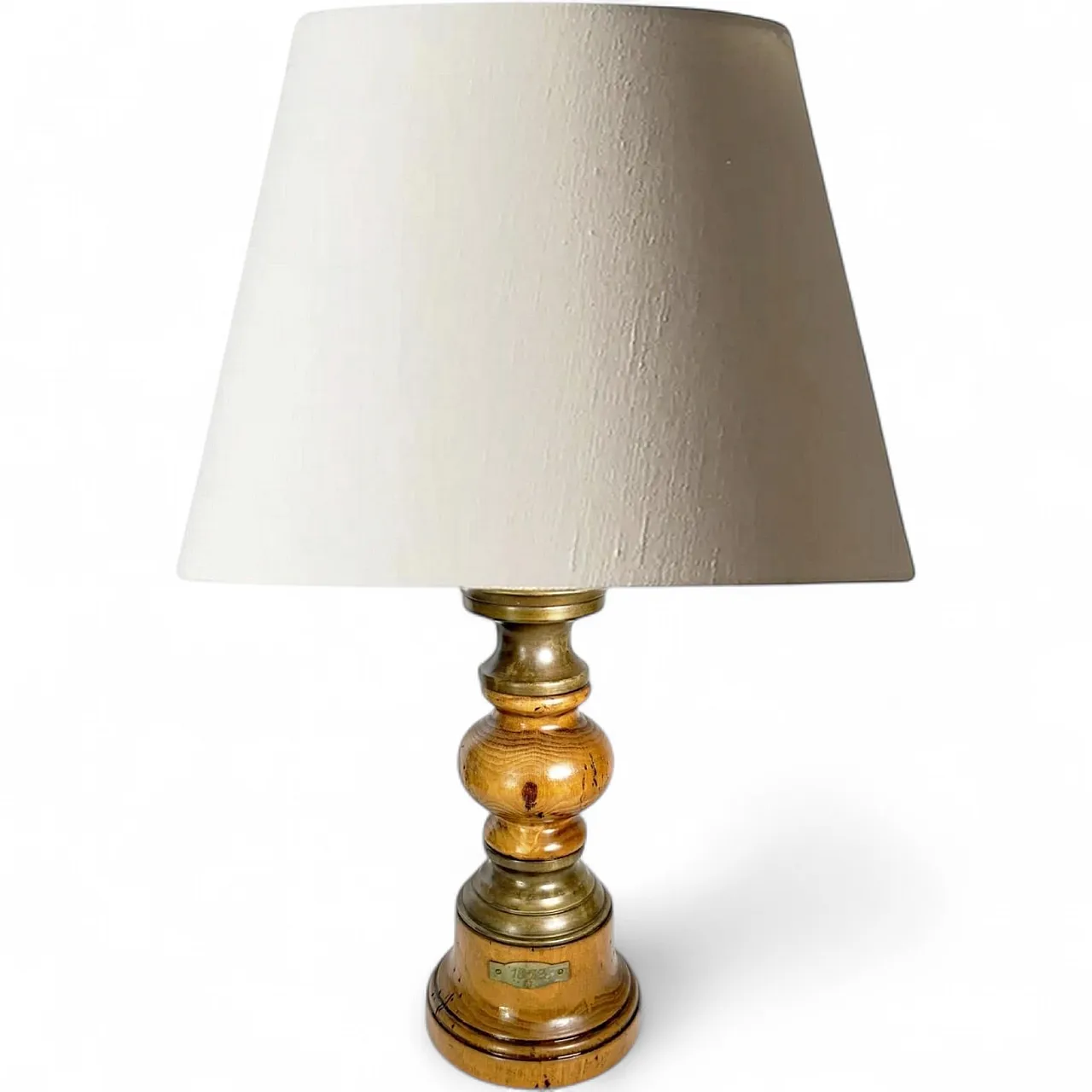 Rustic wooden table lamp, 1960s 12