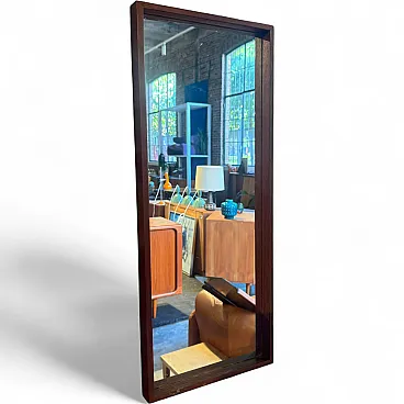Rectangular teak wall mirror, 1960s