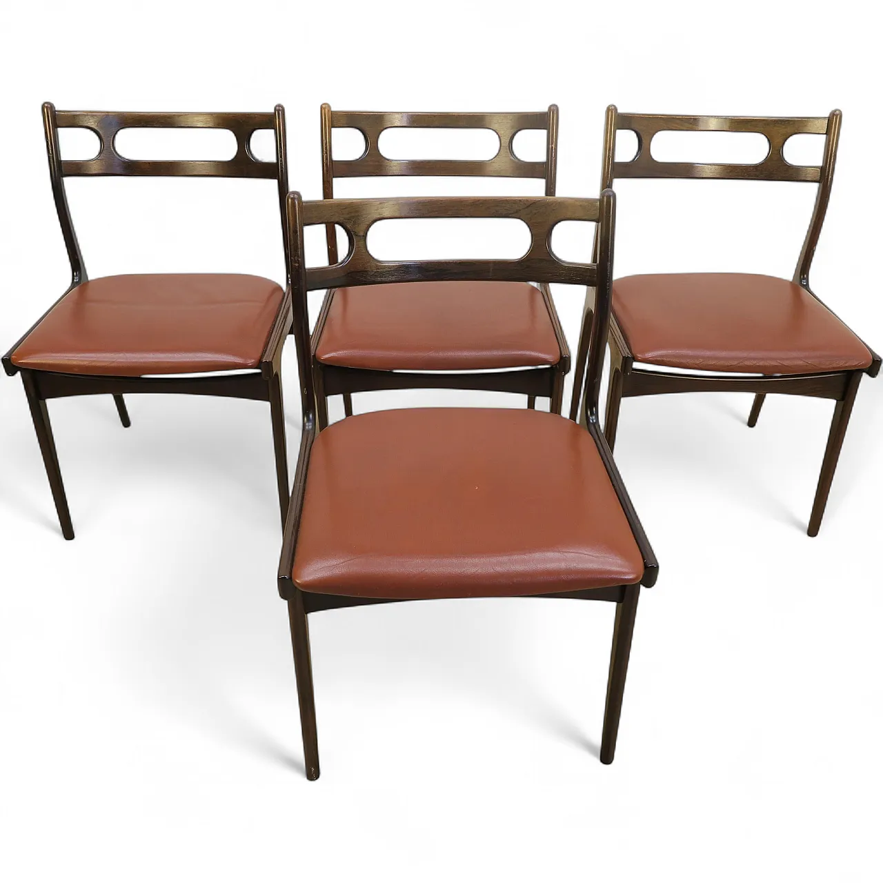 4 Model 138 chairs by Johannes Andersen for Uldum Møbelfabrik, 1960s 10