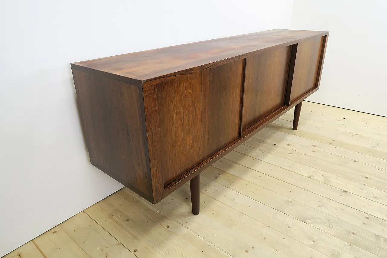 Rosewood sideboard with sliding doors, 1960s 3