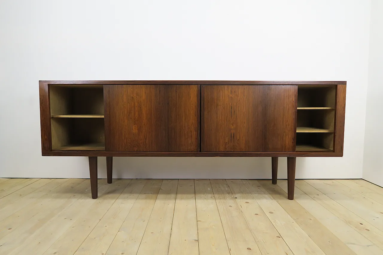 Rosewood sideboard with sliding doors, 1960s 6