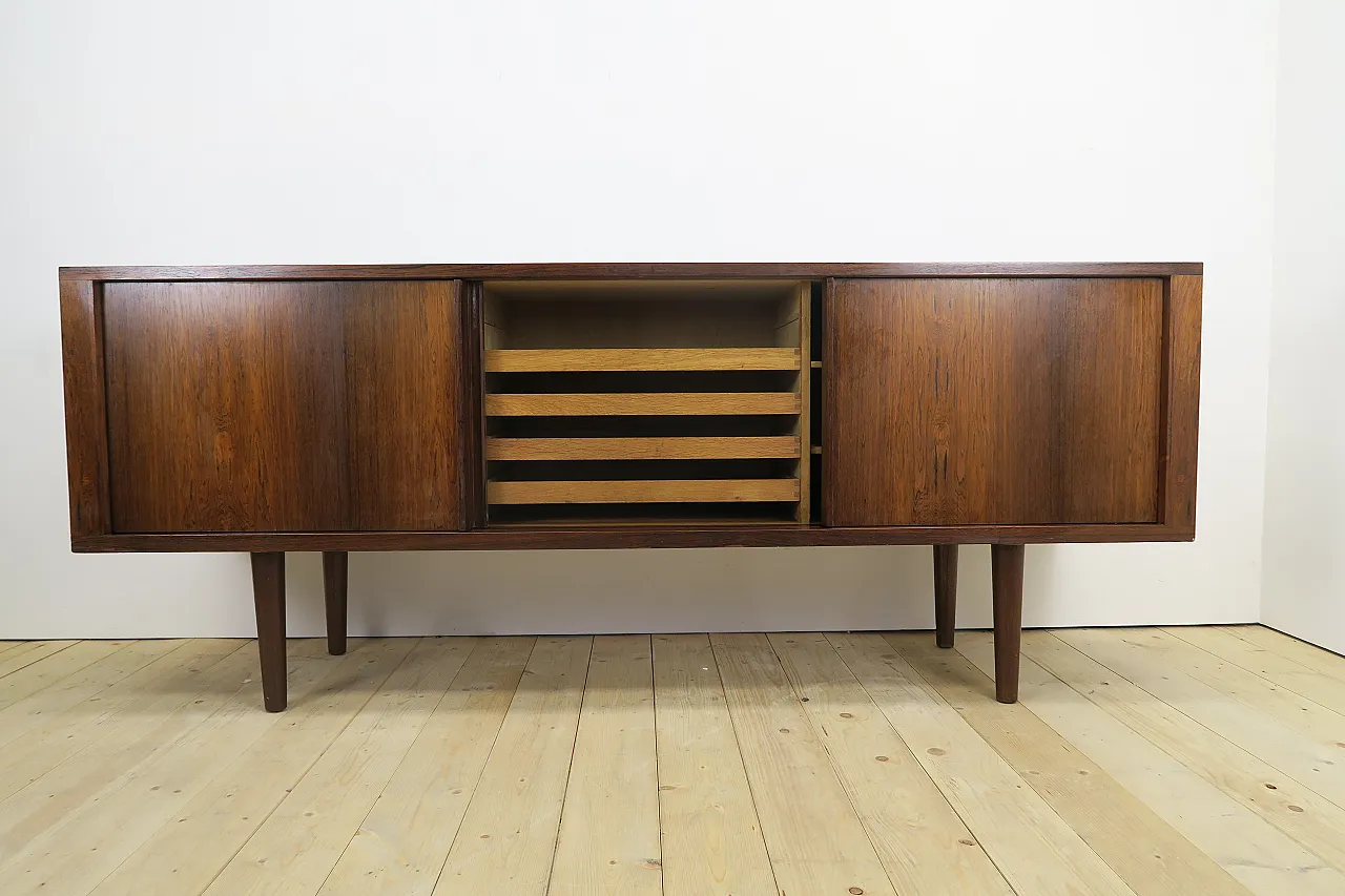 Rosewood sideboard with sliding doors, 1960s 8