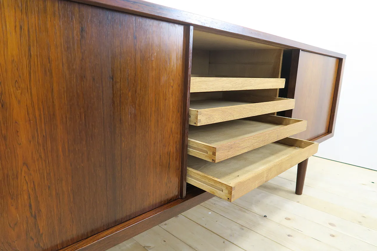Rosewood sideboard with sliding doors, 1960s 9