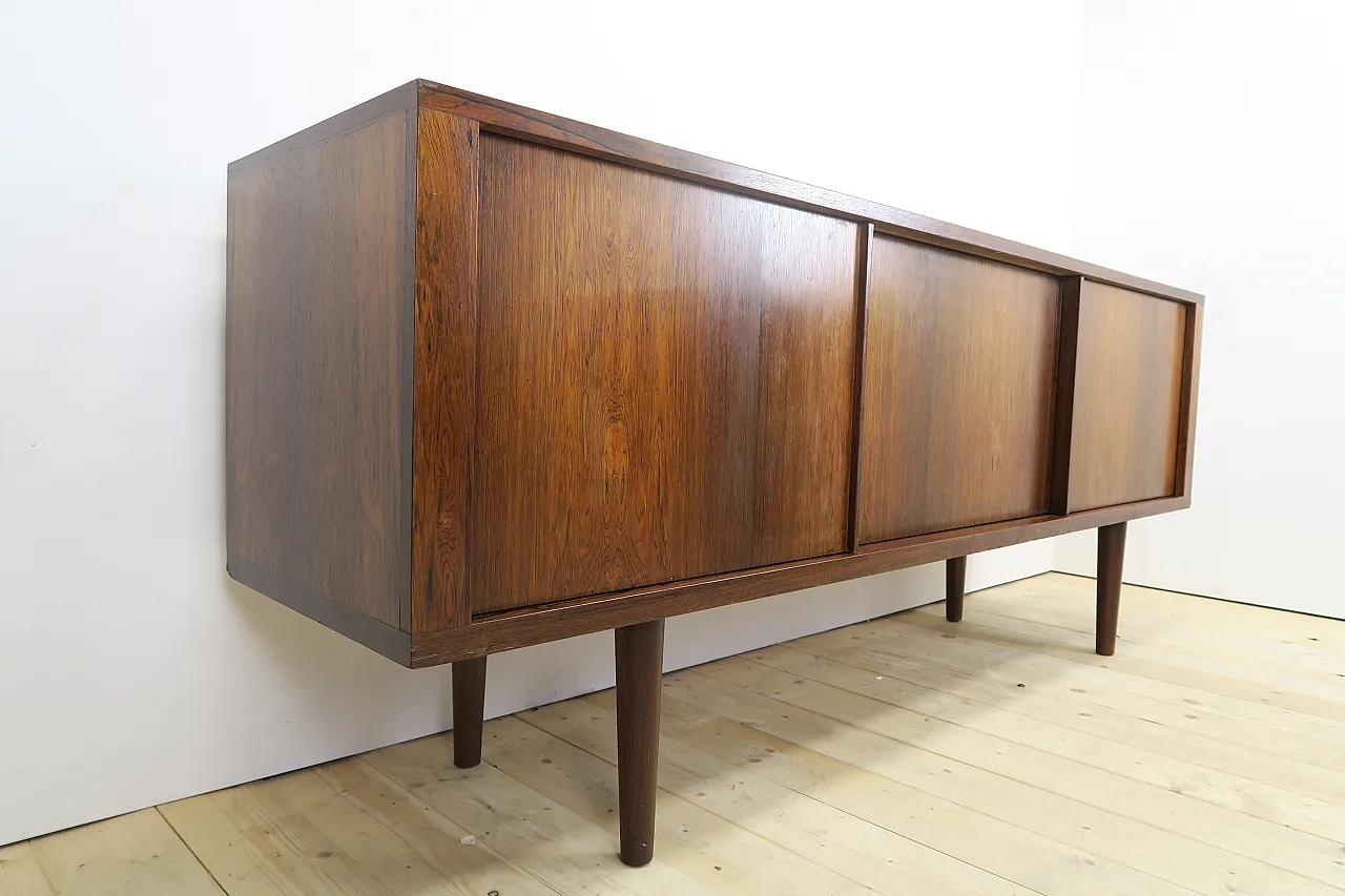 Rosewood sideboard with sliding doors, 1960s 10