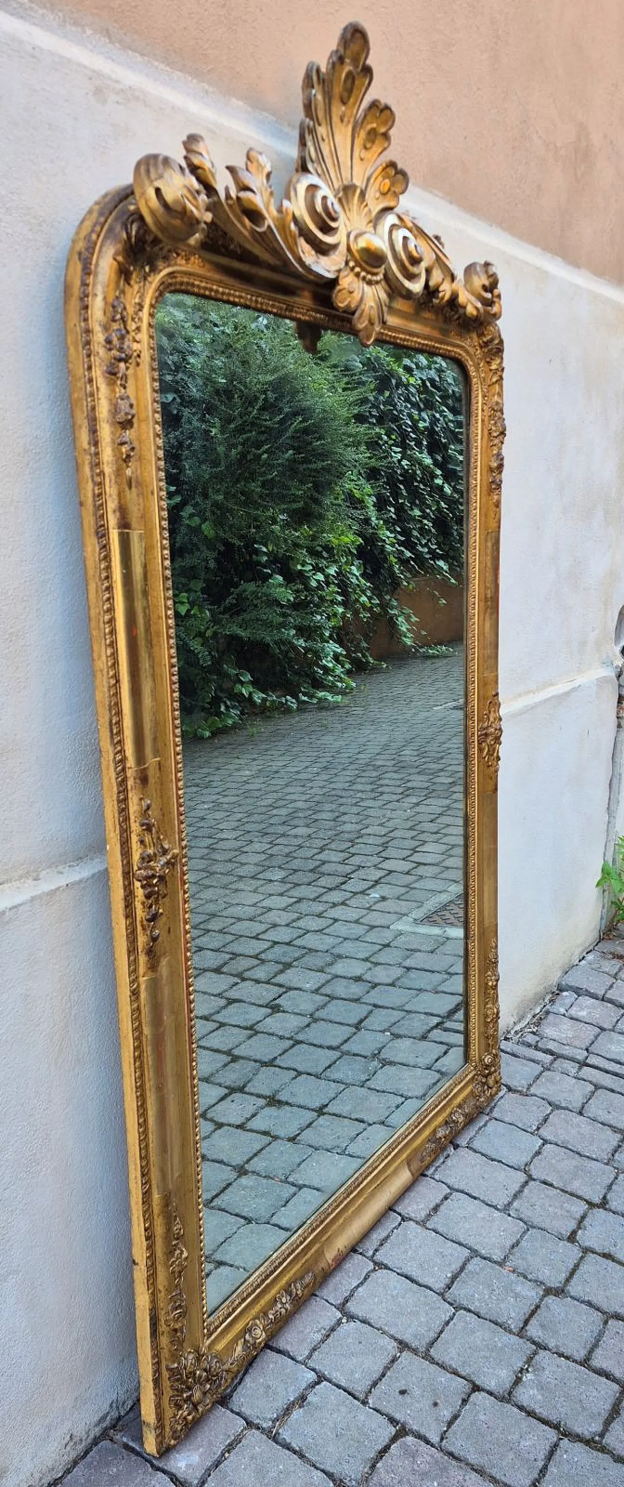 Specchiera dorata con cimasa, '800 3