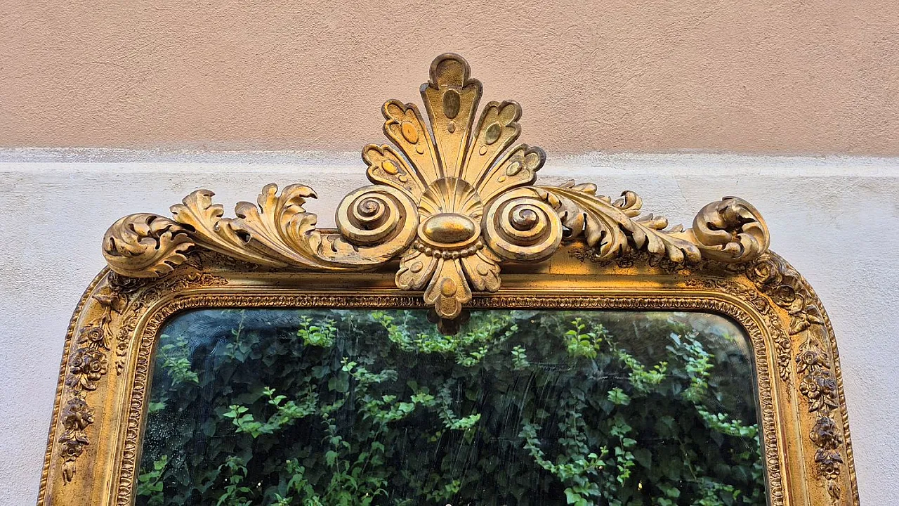 Specchiera dorata con cimasa, '800 7