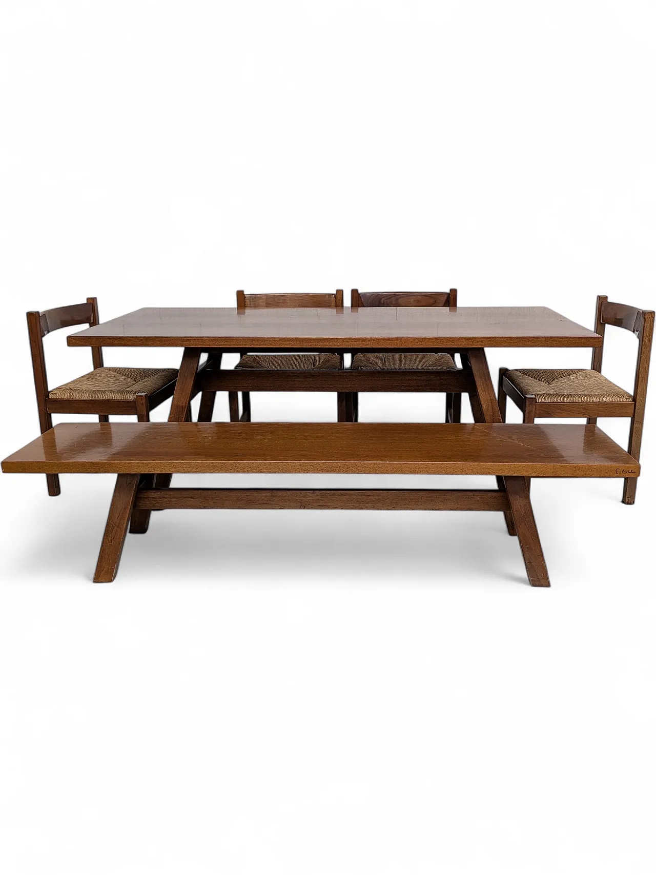 Torbecchia walnut dining set by Giovanni Michelucci for Poltronova 196 12