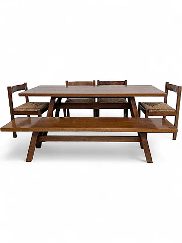 Torbecchia walnut dining set by Giovanni Michelucci for Poltronova 196