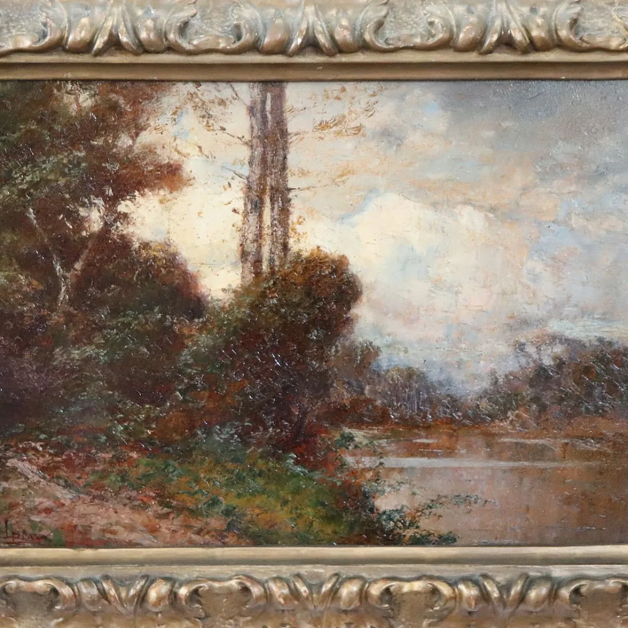 Italian landscape, oil on panel, signed L. Clara, early 1900s 3