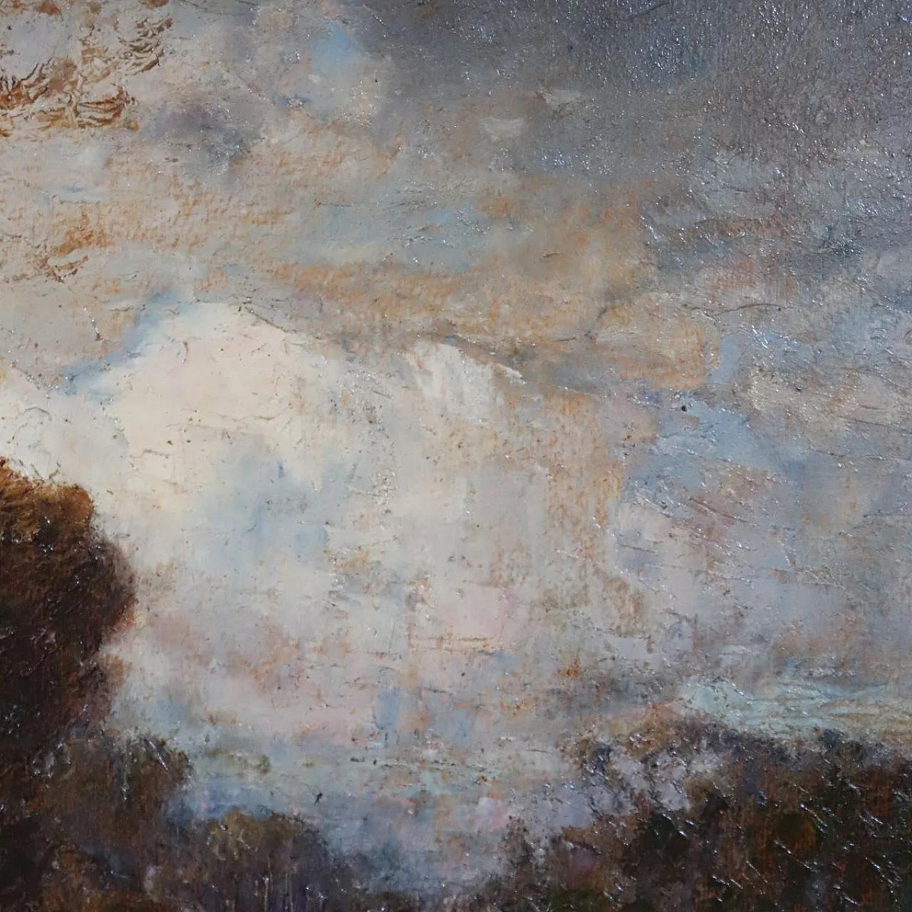 Italian landscape, oil on panel, signed L. Clara, early 1900s 4