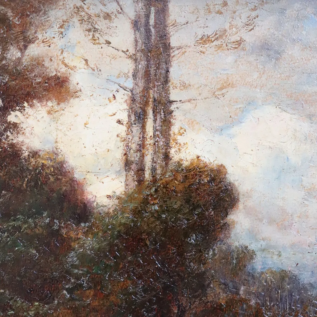 Italian landscape, oil on panel, signed L. Clara, early 1900s 5