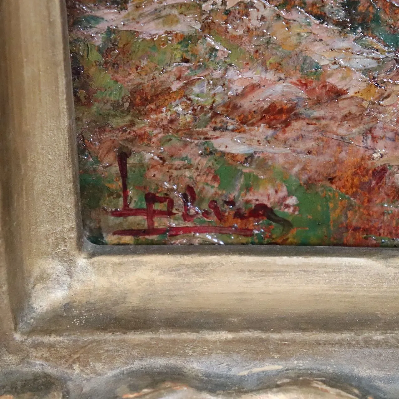 Italian landscape, oil on panel, signed L. Clara, early 1900s 7