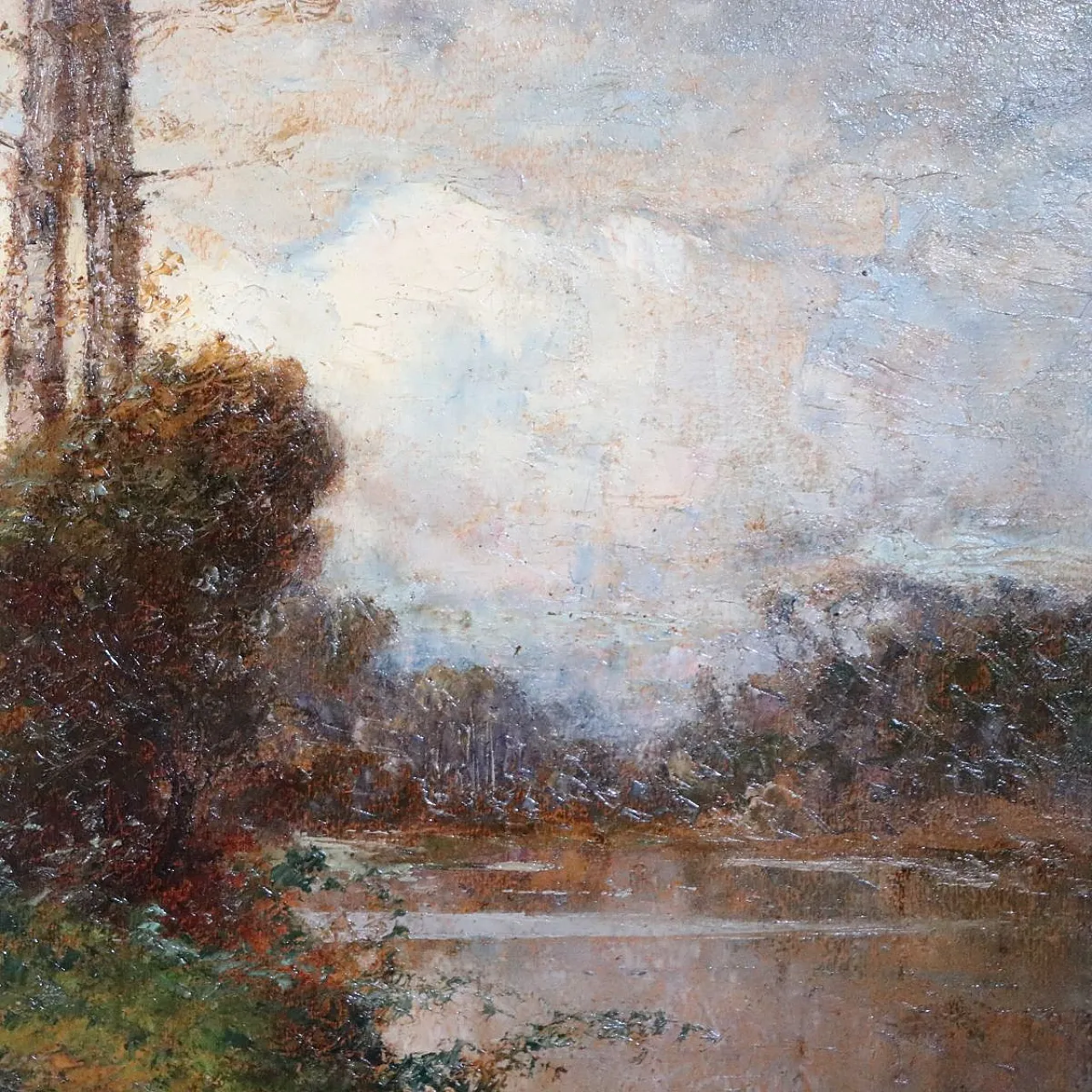 Italian landscape, oil on panel, signed L. Clara, early 1900s 8