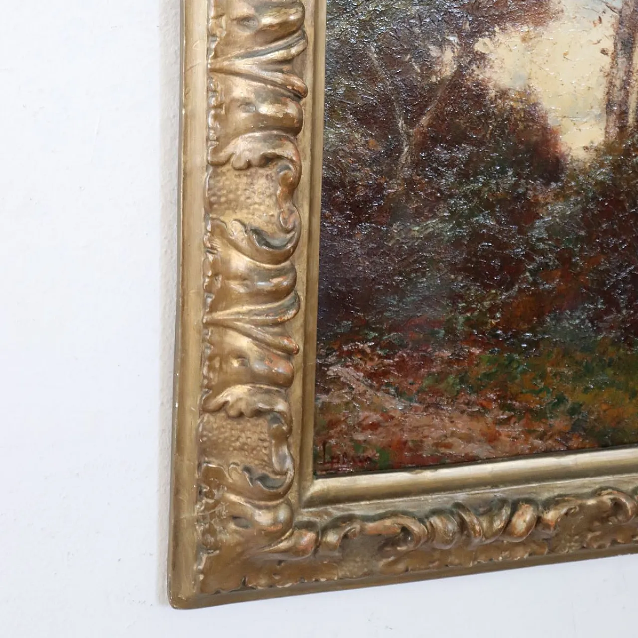 Italian landscape, oil on panel, signed L. Clara, early 1900s 10